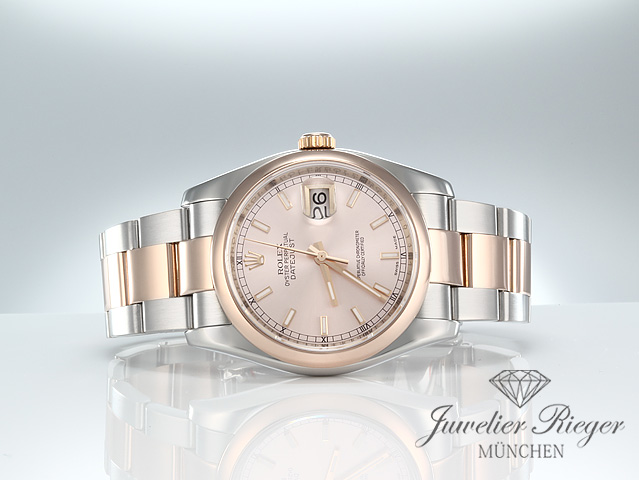 Bild 4 der Galerie: Rolex Datejust 36 mm 116201 Stahl Rosegold 750 Automatik Rotgold Gold