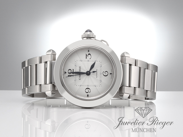 Bild 4 der Galerie: Cartier Pasha 35 mm WSPA0013 2020 Edelstahl Automatik Stahl Medium Damen Herren