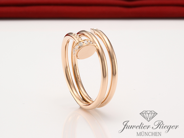 Bild 1 der Galerie: Cartier Ring Juste un Clou Doppelt Rosegold 750 Diamanten Gr 54 B4210852
