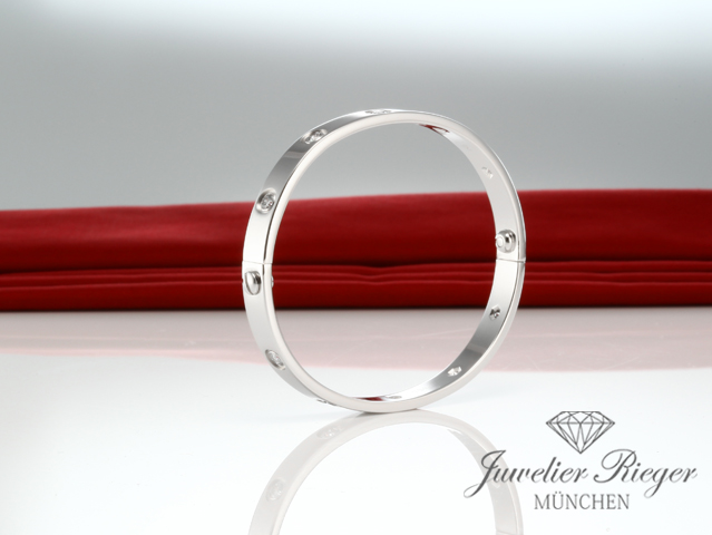 Bild 4 der Galerie: Cartier Armreif Love Weissgold 750 Größe 18 10 Diamanten 2011 Gold Damen Armband