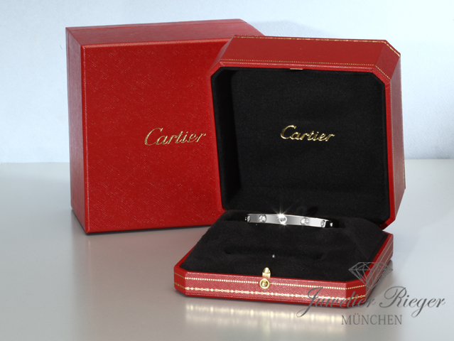 Bild 5 der Galerie: Cartier Armreif Love Weissgold 750 Größe 18 10 Diamanten 2011 Gold Damen Armband