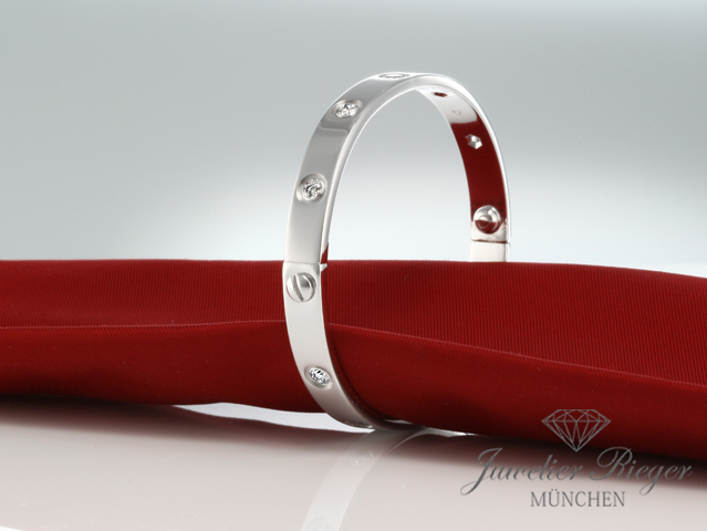 Bild 2 der Galerie: Cartier Armreif Love Weissgold 750 Größe 18 10 Diamanten 2011 Gold Damen Armband