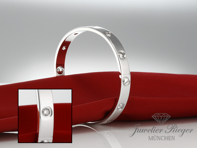Bild 3 der Galerie: Cartier Armreif Love Weissgold 750 Größe 18 10 Diamanten 2011 Gold Damen Armband