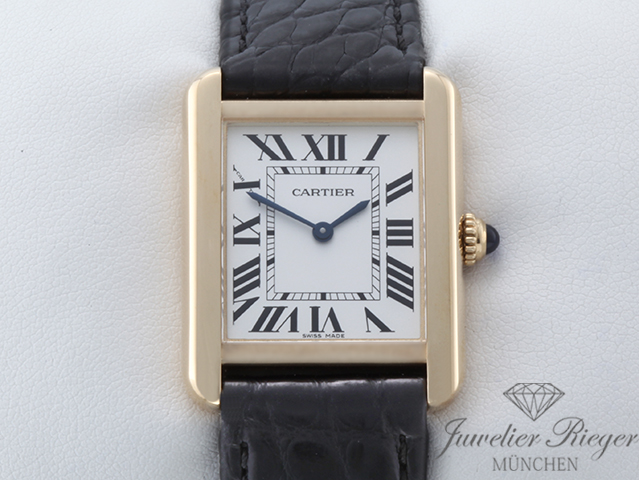 Bild 1 der Galerie: Cartier Lady Tank Solo Edelstahl Gelbgold 750 2018 W1018755 Stahl Gold Damen