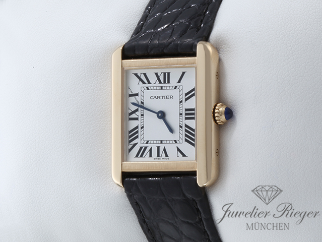 Bild 2 der Galerie: Cartier Lady Tank Solo Edelstahl Gelbgold 750 2018 W1018755 Stahl Gold Damen