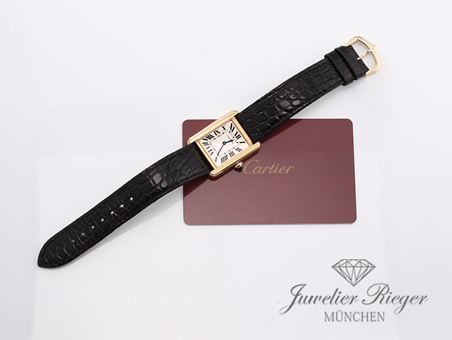 Bild 7 der Galerie: Cartier Lady Tank Solo Edelstahl Gelbgold 750 2018 W1018755 Stahl Gold Damen