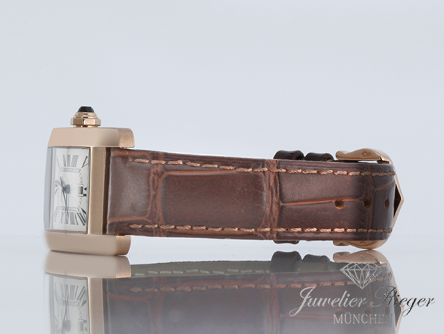 Bild 5 der Galerie: Cartier Medium Tank Americaine Rosegold 750 2019 W2620030 Automatik Gold