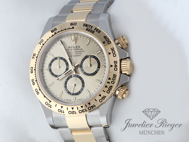 Bild 2 der Galerie: Ungetragen Rolex Daytona 126503 2024 Edelstahl Gelbgold 750 Chronograph Automatik Gold