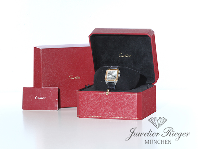 Bild 7 der Galerie: Cartier Santos Dumont LM Edelstahl Rosegold 750 W2SA0011 2024 Gold