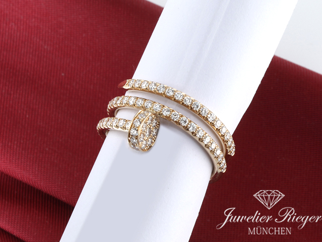 Bild 1 der Galerie: Cartier Ring Juste un Clou Doppelt Gelbgold 750 Diamanten Gr 50 B4211952 Gold