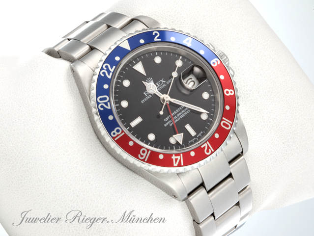 Bild 3 der Galerie: Rolex GMT Master II Stahl 16710 2002 Pepsi Automatik Edelstahl Herrenuhr