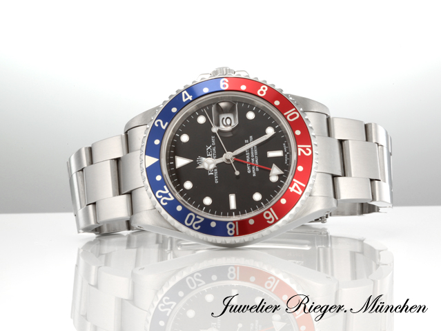 Bild 4 der Galerie: Rolex GMT Master II Stahl 16710 2002 Pepsi Automatik Edelstahl Herrenuhr