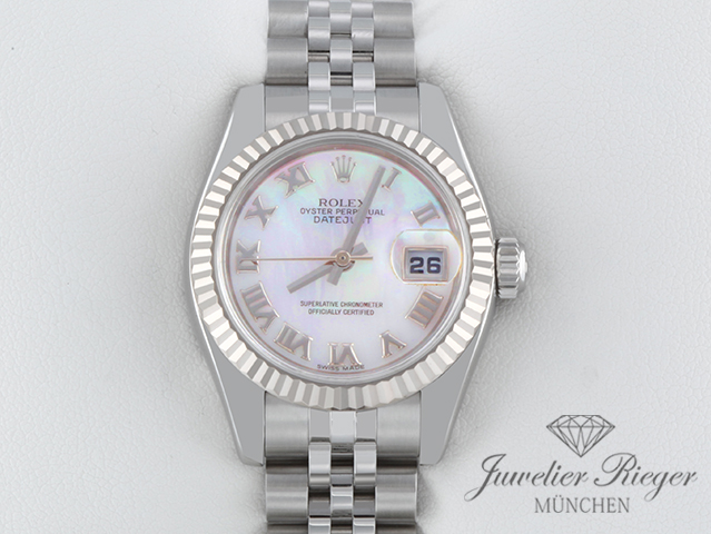 Bild 1 der Galerie: Rolex Lady Datejust Stahl Weissgold 750 179174 Perlmutt Automatik Gold