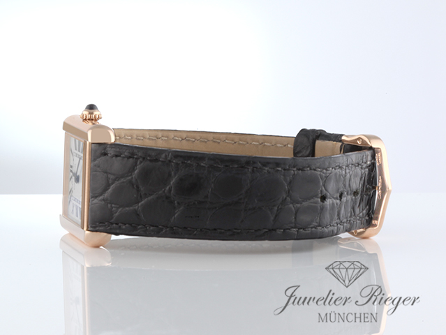 Bild 5 der Galerie: Cartier Lady Tank Solo Edelstahl Rosegold 750 2021 W5200024 Stahl Gold Damen