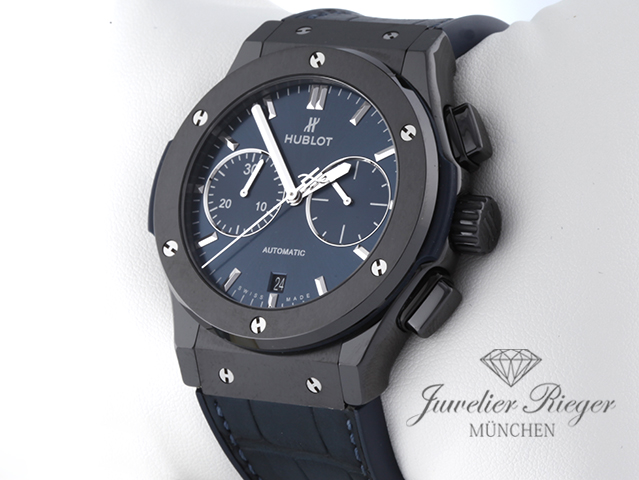 Bild 2 der Galerie: Hublot Classic Fusion Blue 45 mm 2021 Chronograph 521.CM.7170.LR Keramik Automatik