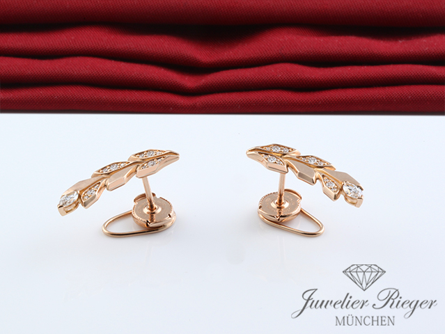 Bild 3 der Galerie: Tiffany & Co. Ohrringe Victoria Vine Rosegold 750 Diamanten 0,33 ct. Gold