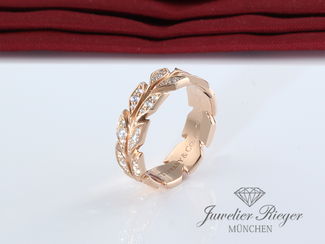 Bild 3 der Galerie: Tiffany & Co.  Ring Victoria Vine Roségold 750 Diamanten 0,38 ct. Gr. 52 Gold