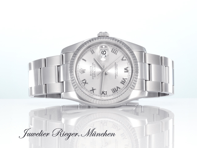 Bild 4 der Galerie: Rolex Datejust 36 116234 Stahl Weissgold 750 2005 LC100 Automatik Gold