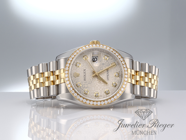 Bild 4 der Galerie: Rolex Datejust 36 mm 116243 2015 Stahl Gelbgold 750 Diamanten Automatik Gold