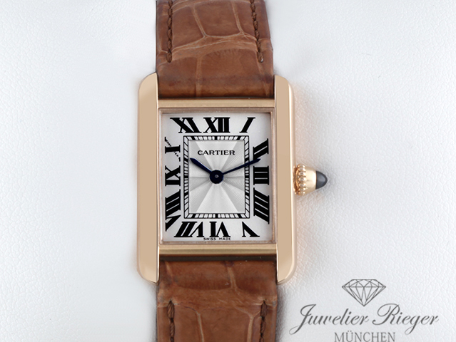 Bild 1 der Galerie: Cartier Tank Louis Kleines Modell Rosegold 750 2020 WGTA0010 Handaufzug Gold