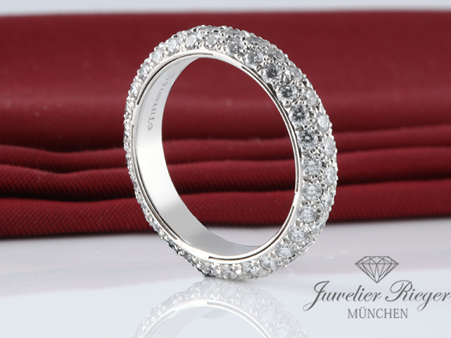 Bild 4 der Galerie: Tiffany & Co. Ring Etoile three-row Platin 950 Gr. 52,5 Diamanten 1,62 ct. 2022
