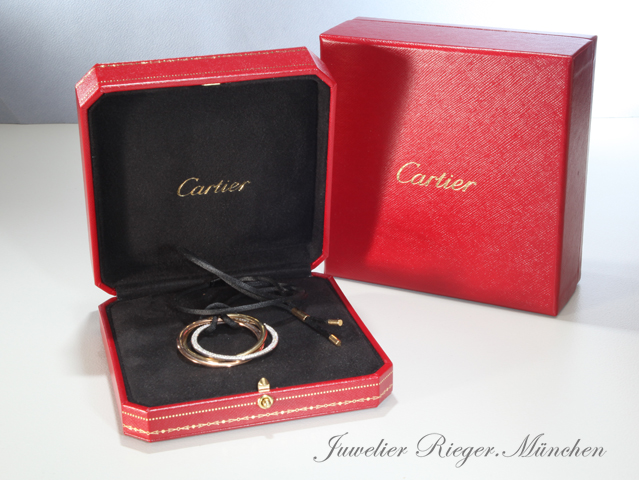 Bild 6 der Galerie: Cartier Collier Trinity Gelbgold Rosegold Weissgold 750 Diamanten Gold