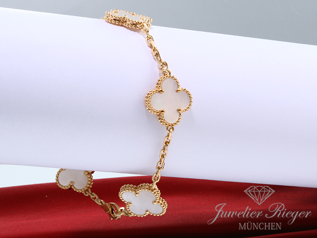 Bild 1 der Galerie: Van Cleef & Arpels Armband Vintage Alhambra Gold 750 Perlmutt 2018 VCARA41800