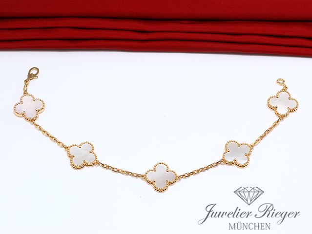 Bild 4 der Galerie: Van Cleef & Arpels Armband Vintage Alhambra Gold 750 Perlmutt 2018 VCARA41800