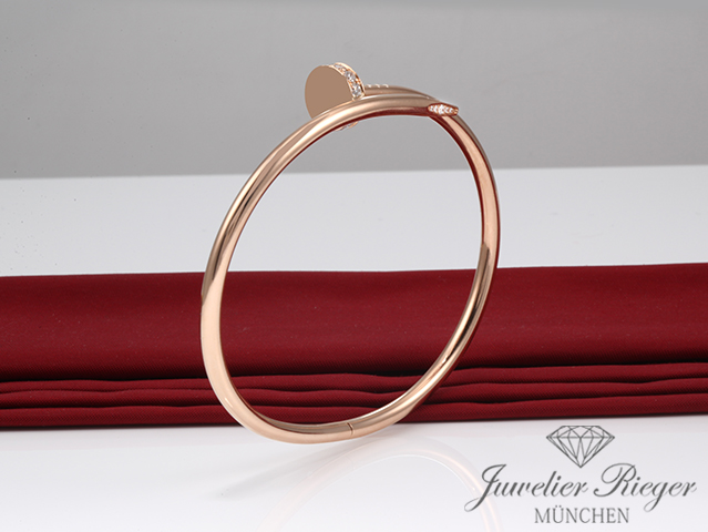 Bild 2 der Galerie: Cartier Armreif Juste un Clou Rosegold 750 Diamanten Gr 19 2017 B6048517 Gold