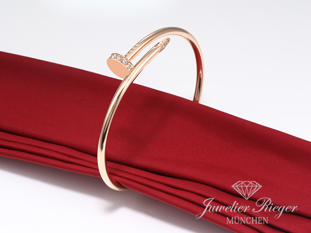 Bild 5 der Galerie: Cartier Armreif Juste un Clou Rosegold 750 Diamanten Gr 19 2017 B6048517 Gold