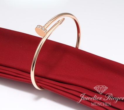 . Cartier Armreif Juste un Clou Rosegold 750 Diamanten Gr 19 2017 B6048517 Gold