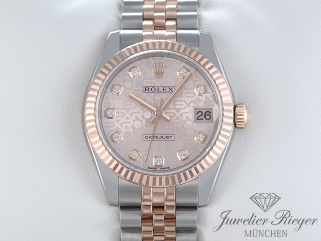 Bild 1 der Galerie: Rolex Medium Datejust 31 mm 178271 Edelstahl Rosegold 750 Diamanten Gold