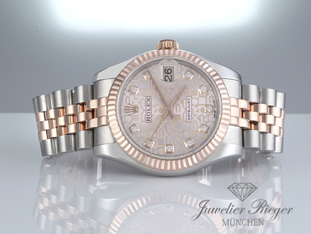 Bild 4 der Galerie: Rolex Medium Datejust 31 mm 178271 Edelstahl Rosegold 750 Diamanten Gold