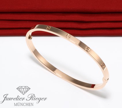 . Cartier Armreif Love SM Rosegold 750 Größe 16 2019 Gold Damen Armband B6047317