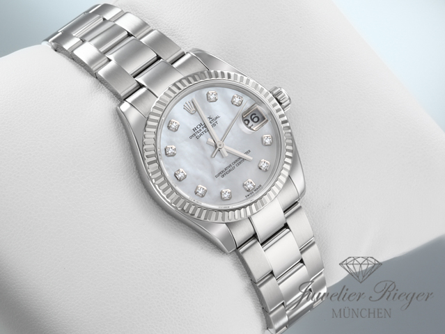Bild 3 der Galerie: Rolex Datejust 31 Medium 178274 Diamanten Perlmutt Stahl Weissgold 750 Automatik