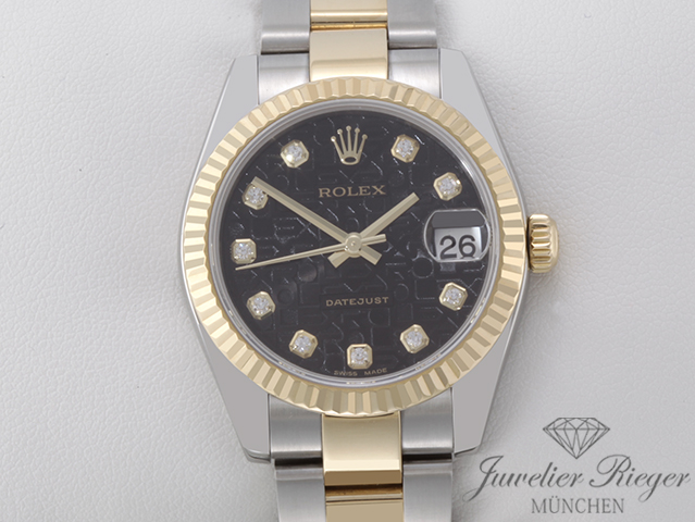 Bild 1 der Galerie: Rolex Medium Datejust 31 mm 178273 Edelstahl Gelbgold 750 Diamanten Gold Stahl