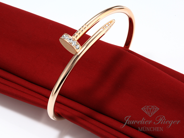 Bild 1 der Galerie: Cartier Armreif Juste un Clou Rosegold 750 Diamanten Gr 17 2014 Gold