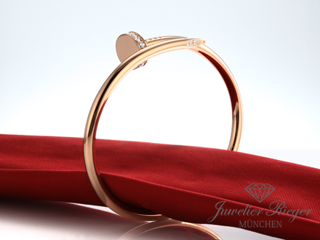 Bild 2 der Galerie: Cartier Armreif Juste un Clou Rosegold 750 Diamanten Gr 17 2014 Gold
