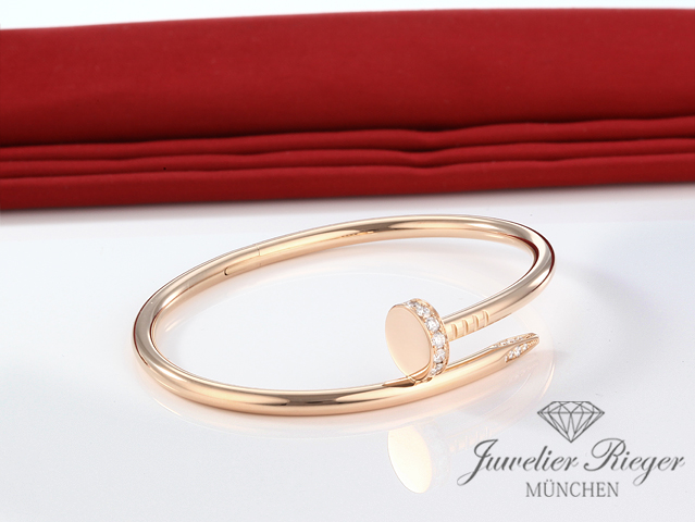 Bild 4 der Galerie: Cartier Armreif Juste un Clou Rosegold 750 Diamanten Gr 17 2014 Gold