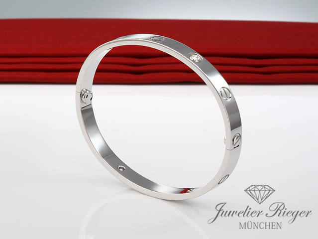 Bild 3 der Galerie: Cartier Armreif Love Weissgold 750 Größe 17 4 Diamanten 2020 Gold Damen Armband