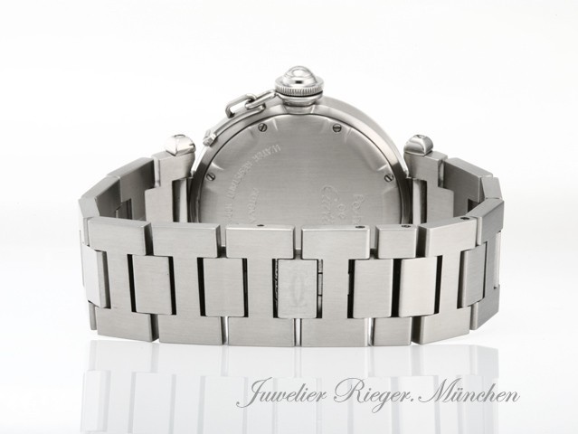 Bild 6 der Galerie: Cartier Pasha C GMT 35 mm W31049M7 Edelstahl Automatik Damen Stahl