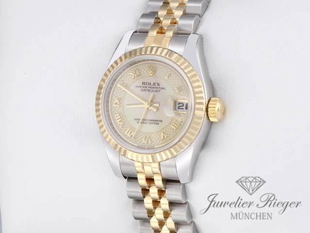 Bild 2 der Galerie: Rolex Lady Datejust 179173 Stahl Gelbgold 750 Perlmutt Automatik Gold Damen