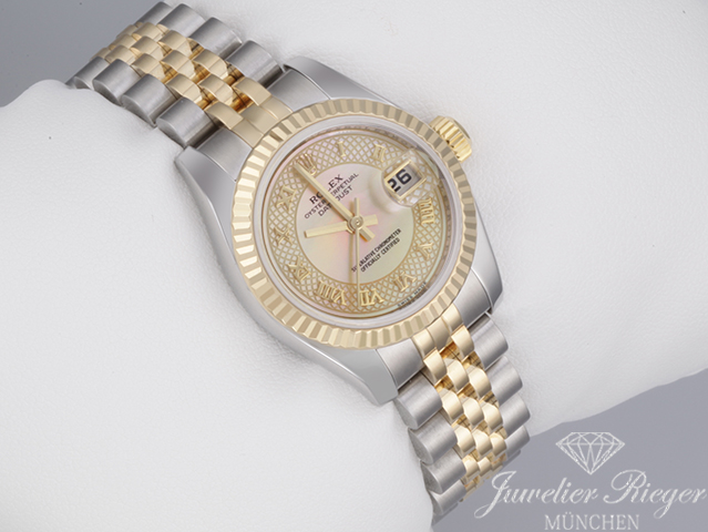 Bild 3 der Galerie: Rolex Lady Datejust 179173 Stahl Gelbgold 750 Perlmutt Automatik Gold Damen
