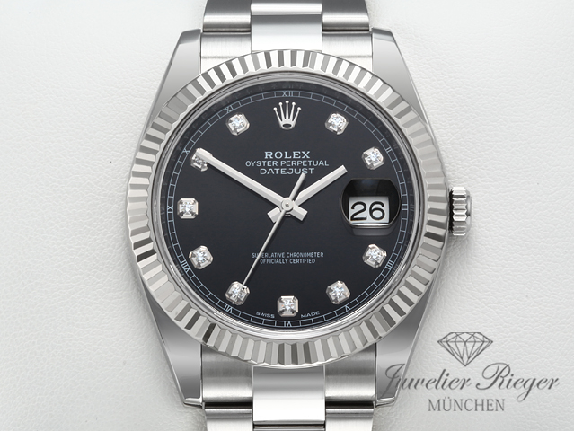 Rolex Datejust 41 126334 2018 Stahl Weissgold 750 Diamanten Automatik Rolex Datejust 41 126334 2018 Stahl Weissgold 750 Diamanten Automatik