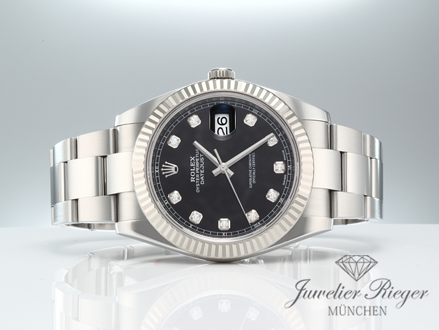Bild 2 der Galerie: Rolex Datejust 41 126334 2018 Stahl Weissgold 750 Diamanten Automatik