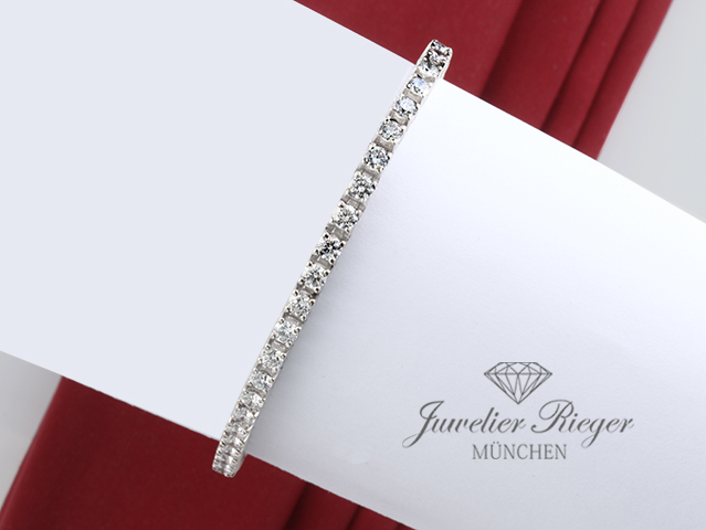 Bild 4 der Galerie: Riviere Armband Weissgold 585 Diamanten Brillanten ca. 4 ct. 16,5 cm Gold