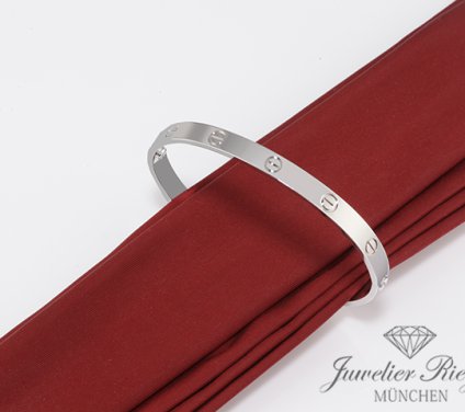 . Cartier Armreif Love Weissgold 750 Größe 19 2010 Gold Herren Damen Armband
