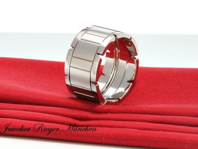 Bild 1 der Galerie: Cartier Ring Tank Francaise Weissgold 750 Größe 60 Gold Damen Herren