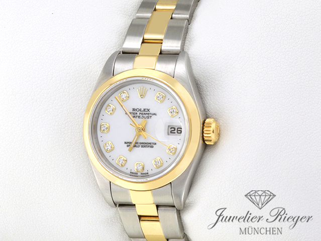 Bild 2 der Galerie: Rolex Lady Datejust 2001 LC100 Edelstahl Gelbgold 750 Diamanten Automatik Gold Stahl Damen