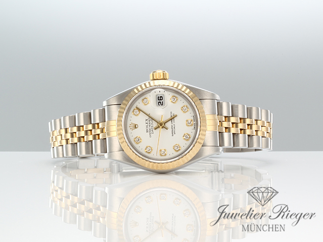 Bild 4 der Galerie: Rolex Lady Datejust Edelstahl Gelbgold 750 Diamanten Automatik Gold